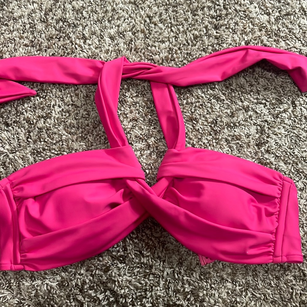 hot pink bikini top